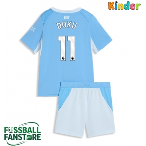 Manchester City Jeremy Doku #11 Replik Heimtrikot Kinder 2026-27 Kurzarm (+ Kurze Hosen)